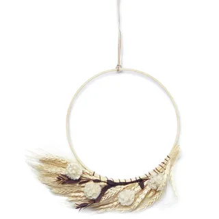 Heitmann Deco - Trockenblumen Kranz, beige, ca. 26cm