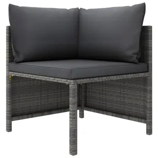 vidaXL Modulares Ecksofa mit Kissen grau