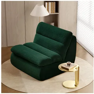 OKWISH Sitzsack Einzelsofa (Wohnzimmer Sofa, Sessel, Einzelsessel, Loungesessel, 2 St., für maximalen Komfort - Hochwertiger Stoff), Interne rahmenlose Struktur, mit hoher Dichte grün