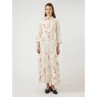 Y.A.S Hemdblusenkleid YASSAVANNA LONG SHIRT DRESS Viskose, loose fit beige S (36)