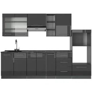 Vicco Küchenzeile Fame-Line 280 cm grau