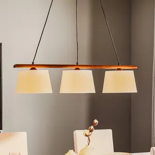 Hängelampe Sweden Lamkur, dimmbar, Holz dunkel, für Wohn- / Esszimmer, Holz, Modern, Pendelleuchte - 90 cm - cm - cm