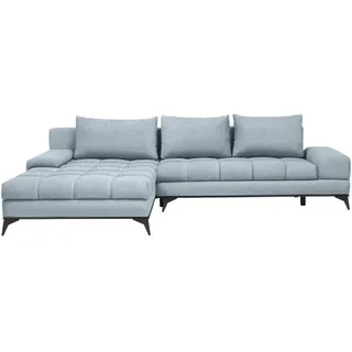 Carryhome Ecksofa, Türkis, Metall, Uni, 4-Sitzer, Füllung: Schaumstoff, Ottomane links, L-Form, 315x212 cm, Made in EU, Stoffauswahl, seitenverkehrt erhältlich, Wohnzimmer, Sofas & Couches, Wohnlandschaften, Ecksofas