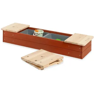 Pinolino Kunststoffsandkasten Hedda mit Dach rot/natur
