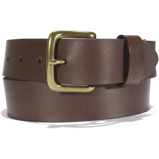 Carhartt Lässiger Herren-Ledergürtel, erhältlich in verschiedenen Stilen, Farben und Größen, Trensenzaum Leder Classic Schnalle (Braun), 34 - 34