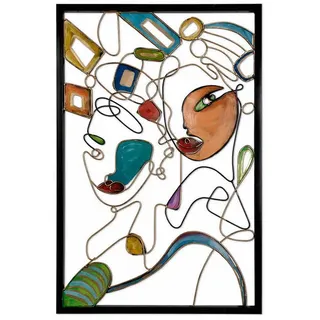 Kunstloft Metallbild, Mehrfarbig, Gold, Metall, 2.45x90 cm, Bilder und Zubehör, Wandbilder, Metallbilder