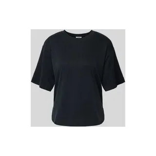 T-Shirt mit Rundhalsausschnitt, Black, S