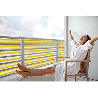 Floracord Balkonumrandung HDPE 0,90 x 5 m, gelb/weiß/mehrfarbig