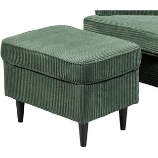 Möbel Boss Hocker Oskar Cord 63 x 43 x 42 cm Grün