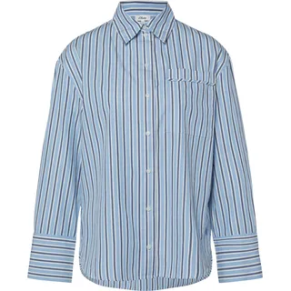s.Oliver Gestreifte Popeline-Bluse Blau 38
