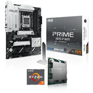 Aufrüst-Kit AMD Ryzen 7 7800X3D, ASUS Prime X870-P WiFi Mainboard | Zusammengebaut inkl. BIOS-Update + Funktionskontrolle, mit Kühler be quiet! Pure Rock 3 LX ARGB