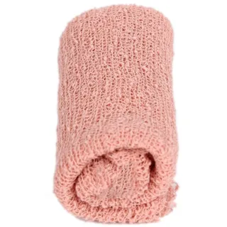 Neugeborenen Wickeltuch für Fotografie Baumwolle Rosa | Atmungsaktiv und Dehnbar, Offene Struktur mit Struktur, Dekorative Decke, für Neugeborene