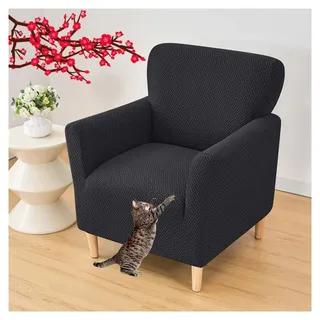 AQIGR Sesselbezug Stretch Sesselhusse, Sofaüberzug Clubsessel Sessel Bezug Cocktailsessel Armchair Sesselhussen mit Armlehne Hussen für Sessel für Eine Einfache Reinigung(E6)