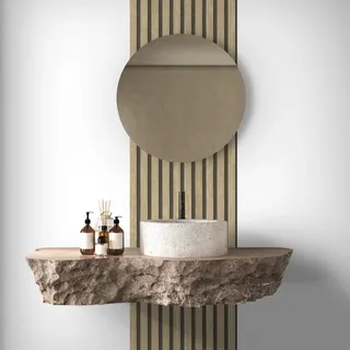 A.S. Création Holzpaneele selbstklebend 0,52 x 2,5 m 3D Tapete Beige/Braun 34193