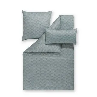 Estella Bettwäsche Estella Mako Satin Bettwäsche Melina 135x200 80x80 cm in mint, Mako-Satin, Ganzjahresbettwäsche, Estella Mako Satin, Melina in mint grün
