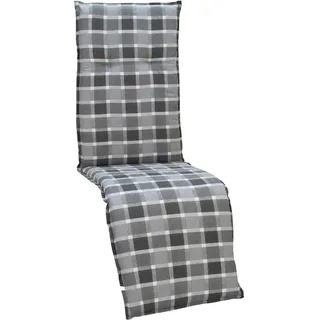 BEO Relaxsesselauflage 171 x 50 x 6 cm grau kariert 1 St.