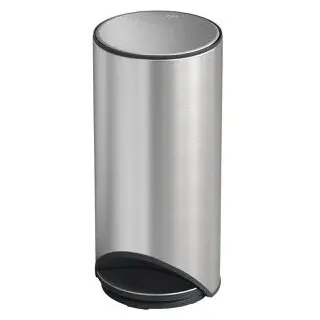 JosephJoseph Mülleimer Arc Slimline, silber, aus Edelstahl, 30 Liter