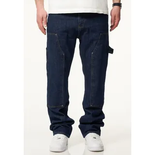 DAILY COTTON Straight-Jeans DCPONTON Herren Lange Carpenter Hose Jeans Straight-Fit Loose-Fit blau 31