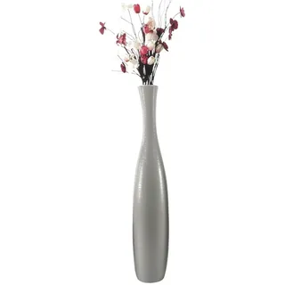 trends for living Bodenvase Edelste Deko-Bodenvase Hohe Keramikvase für Pampasgras & Dekozweige schwarz 50 cm