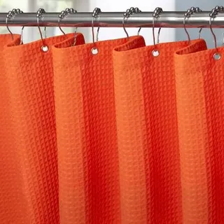 Duschvorhang 92x182cm schmaler Waffel Orange H182 x B92 cm 1er Pack