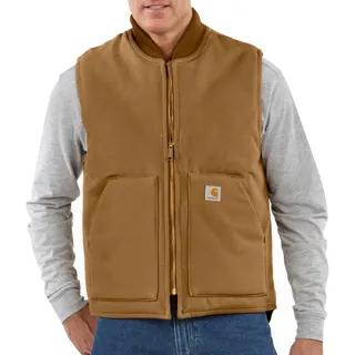 Carhartt Herren Arctic-quilt Lined Duck Vest Isolierte Weste mit geripptem Kragen, lockere Passform (1er Pack) - XL
