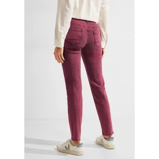 Slim-fit-Jeans CECIL Gr. 36, Länge 30, pink (cosy coral) Damen Jeans Röhrenjeans mit Zipper-Detail