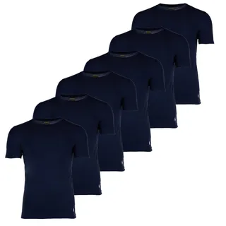 Ralph Lauren POLO RALPH LAUREN Herren T-Shirts, 6er Pack - CREW 6-PACK-CREW UNDERSHIRT, Rundhals, Baumwolle Dunkelblau XL