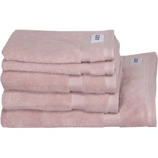 SCHÖNER WOHNEN-Kollektion Handtuch Set Cuddly, Frotteevelours (Set, 5-St), schnell trocknende Airtouch-Qualität rosa