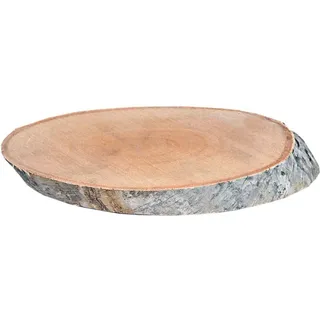 Iwerk - Birkenholzscheiben Oval 100% Natur √ò 35 - 38 Cm Dekoration Baumscheibe Holzdeko
