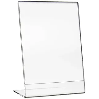 HMF 46934 Acryl Tischaufsteller schräg, DIN A4 Hochformat Glasklar