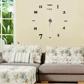 Modernes Diy-wanduhr-set Mit 3d-spiegeloberflächenaufkleber Für Zuhause, Büro Oder Wohnzimmer