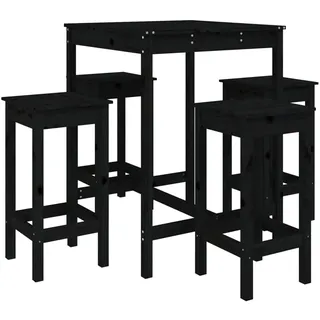 vidaXL Gartenbar-Set 5-tlg. Schwarz