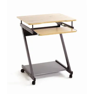 Haku-Möbel HAKU Möbel PC-Tisch mit Rollen eiche hell 60,0 x 49,0 x 75,0 cm
