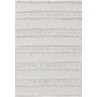 benuta Teppich Toni, rechteckig, Höhe: 41 mm, Kunstfaser, Berber, Ethno-Style, Wohnzimmer weiß 200 cm x 300 cm x 41 mm