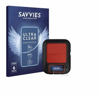 Savvies Schutzfolie für Garmin inReach Messenger Plus | 6 Stück Transparenter Displayschutz Made in Germany Ultra-Klar Displayschutz-Folie