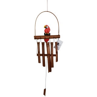 Ca. 100cm Riesen Papagei Vogel Windspiel Klangspiel Garten Balkon Handarbeit Fair Trade Bambus