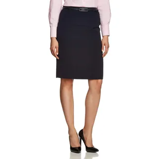 GERRY WEBER Damen Rock NOS 91860-4430, Knielang, Einfarbig, Gr. 40, Blau (Marine 822) - 40