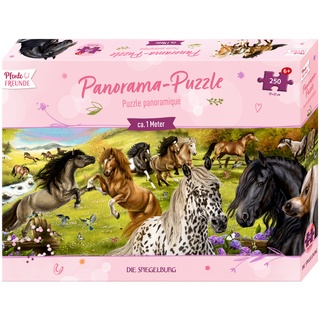 Panorama-Puzzle Pferdefreunde (250 Teile)