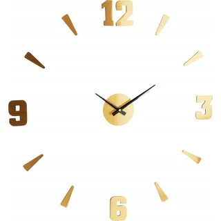 Goldene Klebe-wanduhr, Moderner Loft-stil, 60 Cm