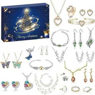 Schmuck Adventskalender DIY Armbänder Halsketten Ohrringe A
