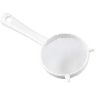 Teesieb, Küche Handheld Kunststoff Sieb Mesh Teeblattsieb Mehlsieb Sieb Weiß Klein