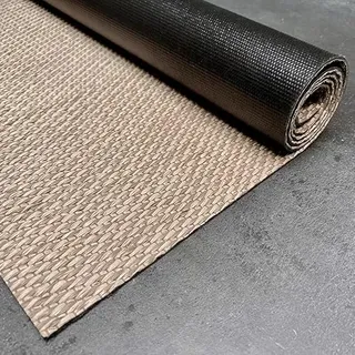 Vinyl Teppich Premium Qualität Innen und Außen Hochwertig Beige 200x400 cm | Rutschfest abwaschbar wasserfest extra flach PVC Teppich für Küche Läufer Wohnzimmer Outdoor Flur Terrasse Bad STORESDECO