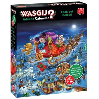 Jumbo Spiele Puzzle Wasgij Adventskalender Vorsicht da unten!, 54 Puzzleteile bunt