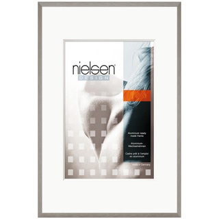 Nielsen Bilderrahmen, Grau, Metall, rechteckig, 40x50 cm, Bilderrahmen, Bilderrahmen