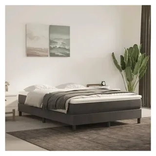 vidaXL Boxspringbett 140 x 200 cm braun/grau