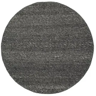FRAAI | Home & Living Wollteppich Rund - Feline Anthrazit/Ø 230cm | Wool - Handwoven - Blended - Industrial - Living room