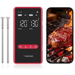 X Pro Kitchen Thermometer with Bluetooth/WiFi App for Smoker Oven Grill - Black