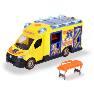 Dickie Toys - Rettungswagen Mercedes-Benz Sprinter (34,5 cm) - großes Spielzeugauto mit Sirene, Blaulicht & Krankenwagen-Zubehör zum Spielen für Kinder ab 3 Jahre