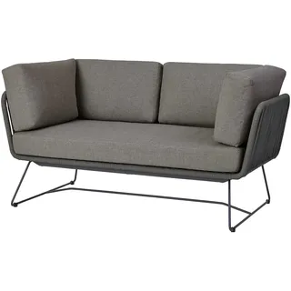 Diamond Garden Milos Lounge-Sofa Edelstahl/Rope inkl. Kissen - Dunkelgrau