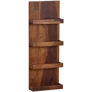 KADIMA DESIGN Sheesham Wandregal 30 x 10 x 80 cm Braun